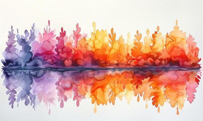 Wall Mural - Watercolor splashes in vibrant colors 