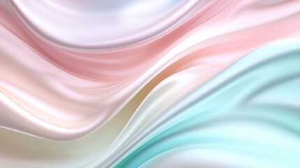 Poster - abstract pastel color background with flowing fabric