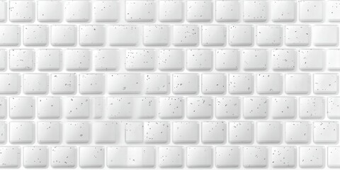 Poster - White Brick Wall Seamless Texture