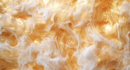 Poster - Soft fluffy golden feathers abstract background