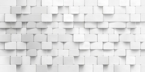 Poster - Abstract White Brick Wall