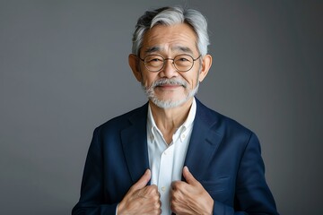 Wall Mural - Smiling Senior Man in Suit