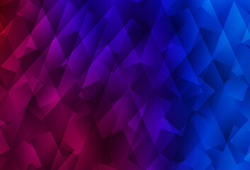 Poster - dark blue, red vector template with rhombus.
