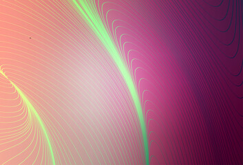 Poster - Light Pink vector background with wry lines.