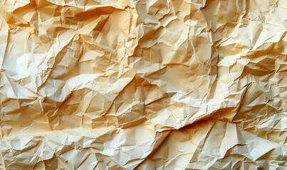 Wall Mural - Wrinkled paper background with visible creases and folds, creating an aged effect