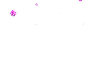 Poster - Light Pink vector background with bubbles.