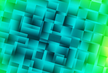 Poster - light green vector background with rectangles.