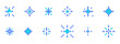 © Alyona - Pixel snowflake or star retro 8 bit sparkle set. Shiny winter game pixel art effect set. Firework burst, ice, space decoration. 90s aesthetics, y2k