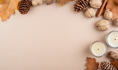 Create a paper background with fall-themed ,  Generative AI