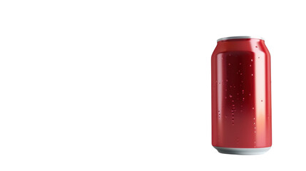 Poster - Red soda can mockup template on transparent background