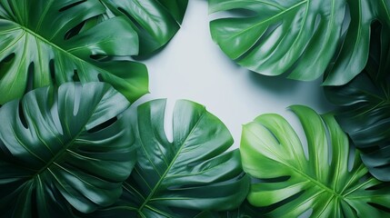 Wall Mural - A close up of a leafy green plant with a white background