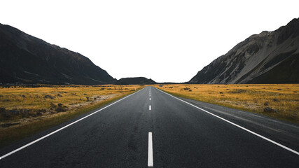 Poster - Road landscape png border, transparent background