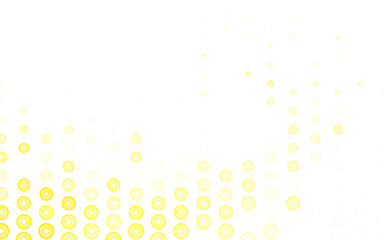 Wall Mural - Light Yellow vector backdrop with dots.