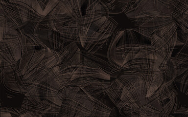 Poster - Dark Brown vector template with chaotic shapes.