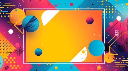 Poster - Vibrant Colorful Abstract Frame with Gradient Shapes for Creative Projects and Graphic Design