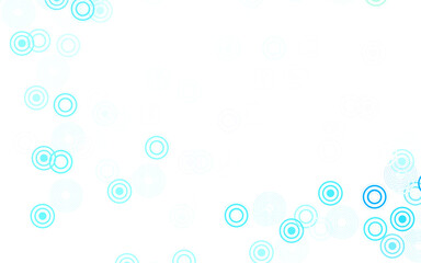 Poster - Light Blue, Green vector background with spots.