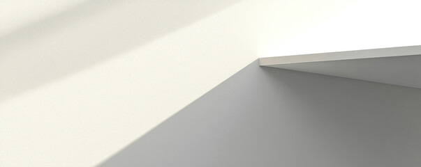 Poster - A white wall with a shadow on it