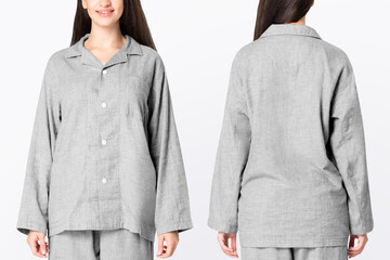 Wall Mural - Pajamas png mockup transparent unisex sleepwear apparel