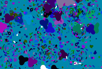 Poster - Light Multicolor vector background with abstract shapes.