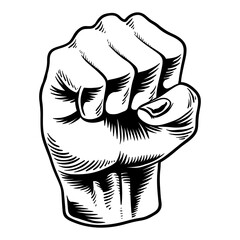 Wall Mural - hand drawn strong fist design element