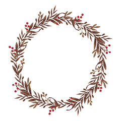 Sticker - Christmas wreath frame png sticker, transparent background