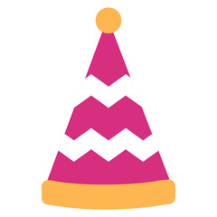 Poster - Pink party hat design element transparent png