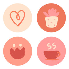 Sticker - Instagram story highlights icons set transparent png