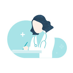 Poster - Female doctor character element transparent png