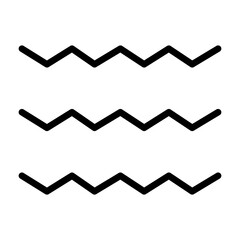 Canvas Print - Png zigzag line icon in outline style