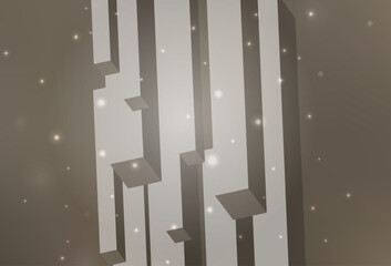Poster - light gray vector texture in rectangular style.