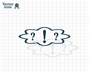 Poster - Dark colored vector icon with shadow on a light checkered background