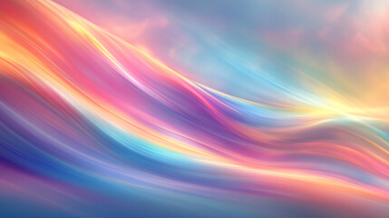 Wall Mural - Serene Rainbow Streaks: Tranquil Ethereal Abstract Background