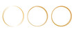 © Thanawat - Set of gold circle ring signs isolated on white background vector.