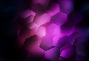 Poster - Light Purple vector layout with hexagonal shapes.