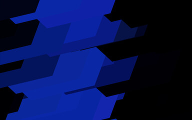 Poster - Dark Blue, Green vector backdrop with hexagons.