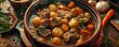 © Влада Яковенко - Hearty beef stew simmered to perfection with root vegetables, 4K hyperrealistic photo