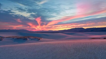 Poster - Mesmerizing desert sunset with dramatic cloudscape