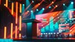 © dDenVil - Futuristic Conference Stage with Dynamic Lighting Design