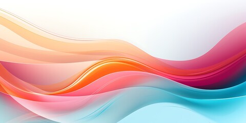 Aufkleber - abstract background in a flat design, vector graphics, colorful lines, simple curves, flat compositi