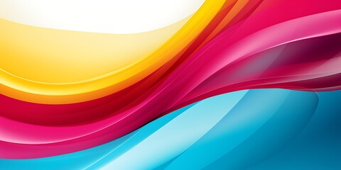 Fototapete - Abstract background in a flat design, vector graphics, colorful lines, simple curves, flat composition, simple color blocks, colorful waves, flat view angle, colorful waves.