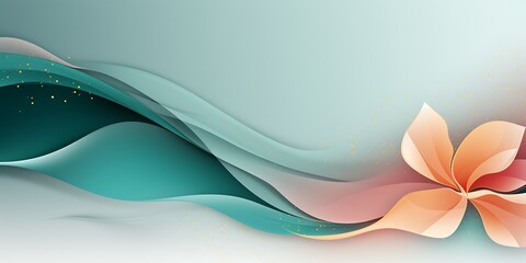 Leinwandbilder - Abstract background in a flat design, vector graphics, colorful lines, simple curves, flat composition, simple color blocks, colorful waves, flat view angle, colorful waves.