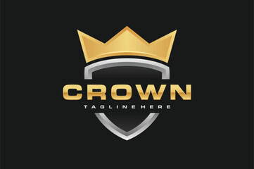 Wall Mural - crown shield strong logo