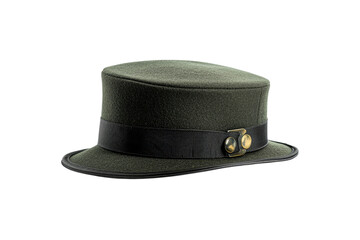 Wall Mural - Green Felt Top Hat with Black Ribbon and Gold Buttons