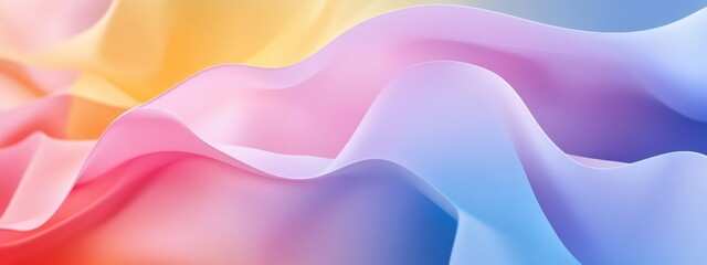 Wall Mural - Abstract background with beautiful pastel color gradient is flowing and forming smooth waves