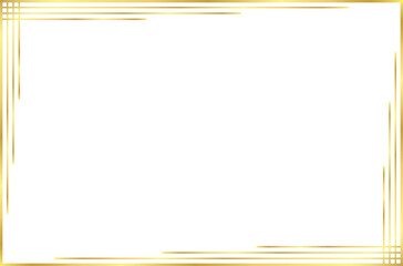 Wall Mural - Simple Gold Border, Rectangle Gold Border, Gold Square Frame