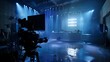© MIKHAIL - High-end digital cinema camera is standing by in a television studio, ready to film the next episode of a popular talk show