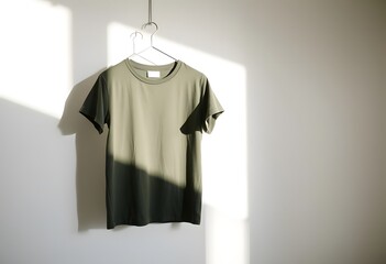 Wall Mural - t-shirt on hangers. t-shirt mockup