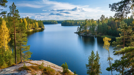 Sticker - lake in the mountains