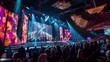 © MIKHAIL - Award ceremony taking place on stage with a large led screen in the background, musicians on the left and the audience applauding