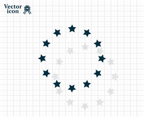Poster - Dark colored vector icon with shadow on a light checkered background